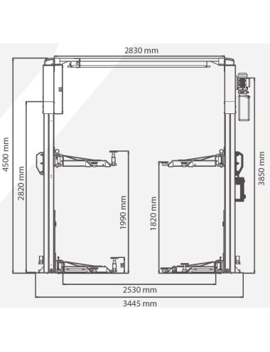 KÖNIGSTEIN KN3245PSX 2 POST LIFT