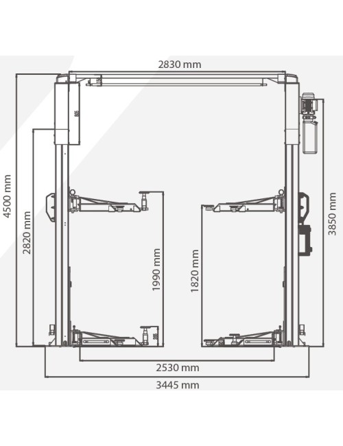 KÖNIGSTEIN KN3245PSX 2 POST LIFT