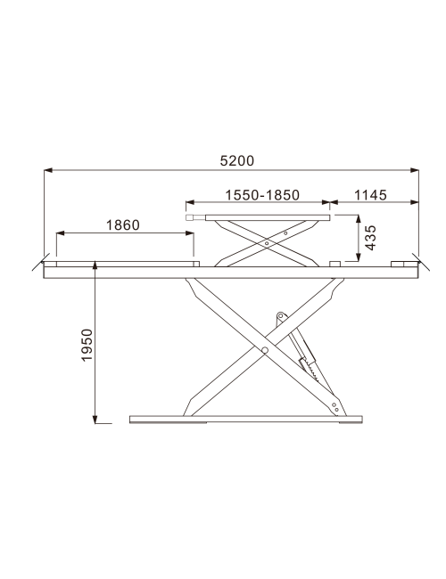 KÖNIGSTEIN KN3655DT PRO DOUBLE SCISSORS LIFT